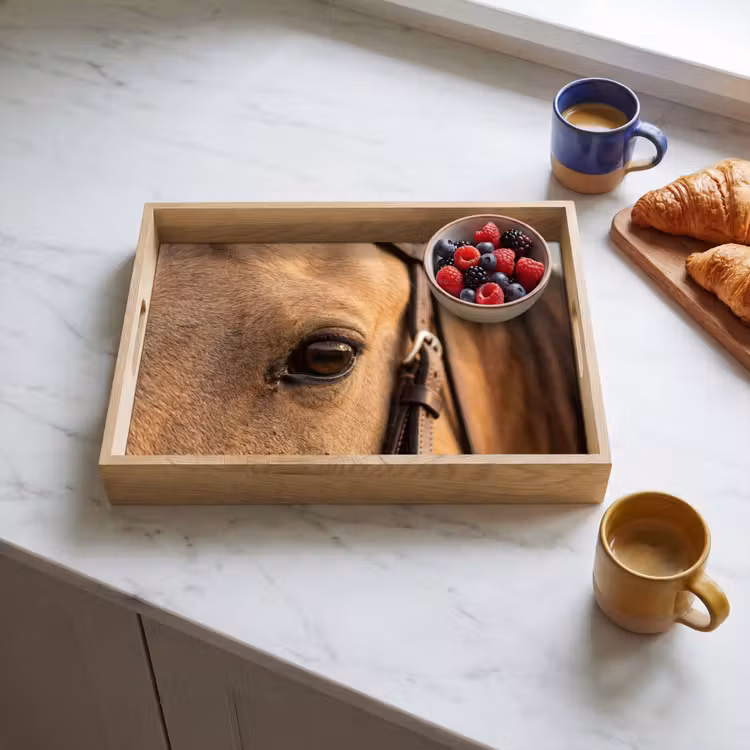 Dienblad - Paard - Oog - Bruin — 3
