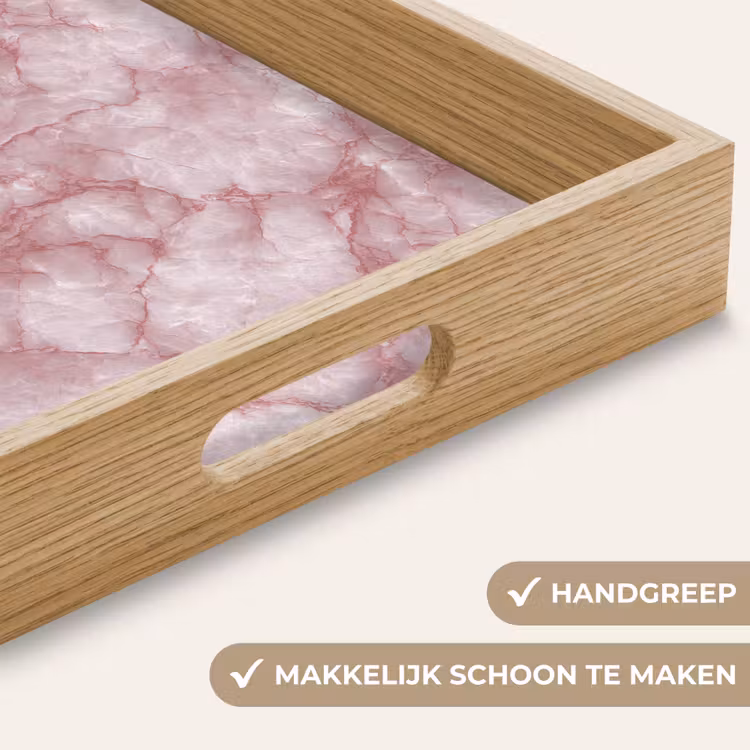 Dienblad - Roze - Kwartsmarmer - Aders — 8
