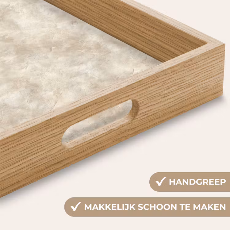 Dienblad - Beige - Reliëfstructuur - Natuursteen — 8
