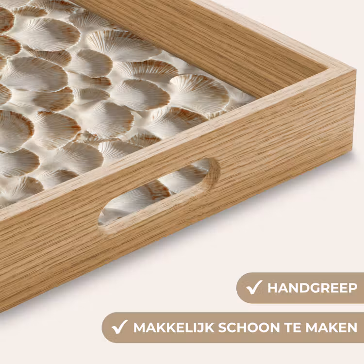 Dienblad - Schelpen - Waaiervorm - Wit — 8