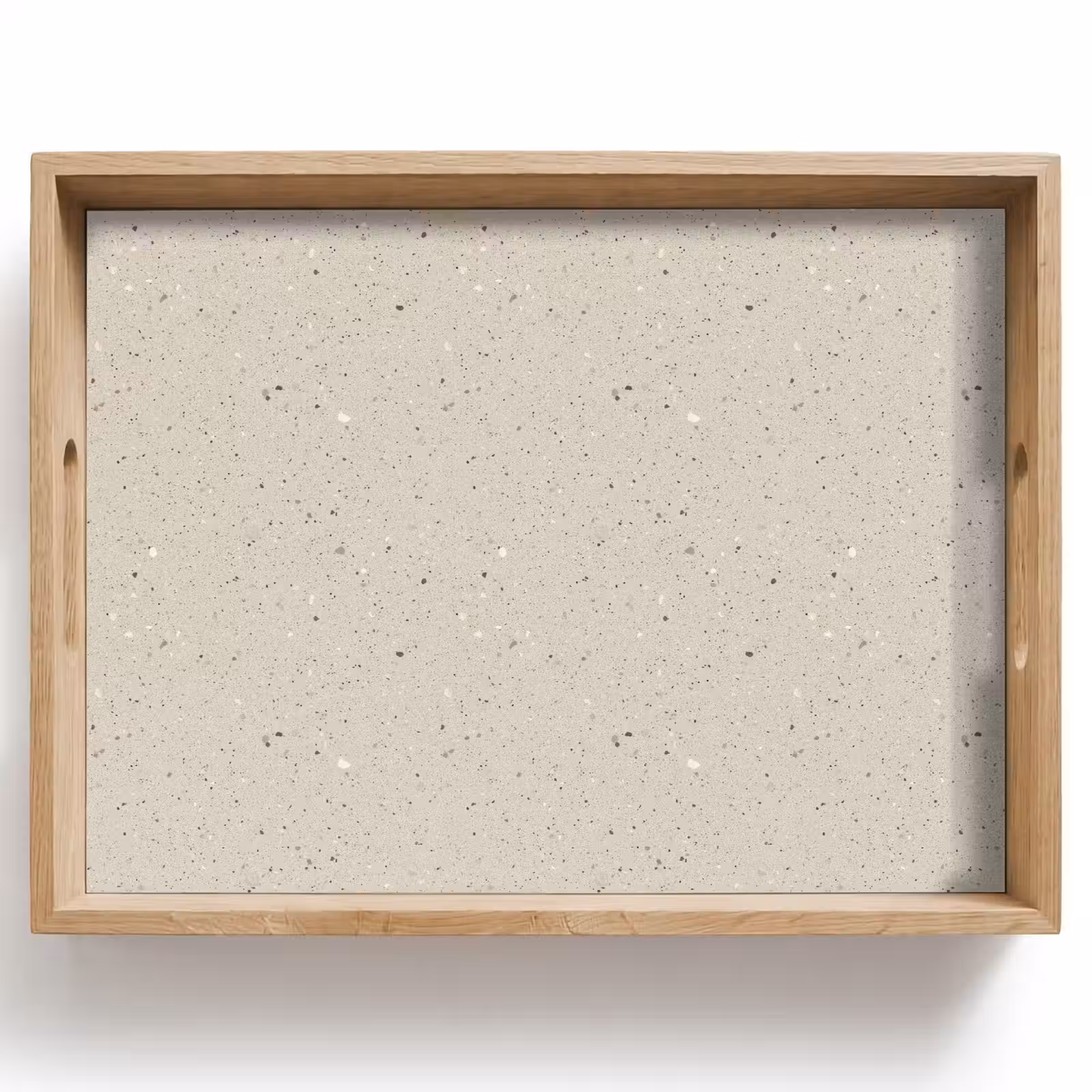 Dienblad - Lichtbeige - Terrazzo - Grijs — 1