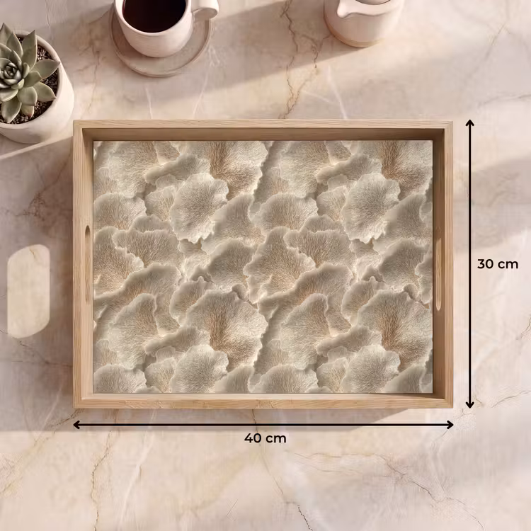 Dienblad - Waaierstructuren - Beige - Vezeltextuur — 7