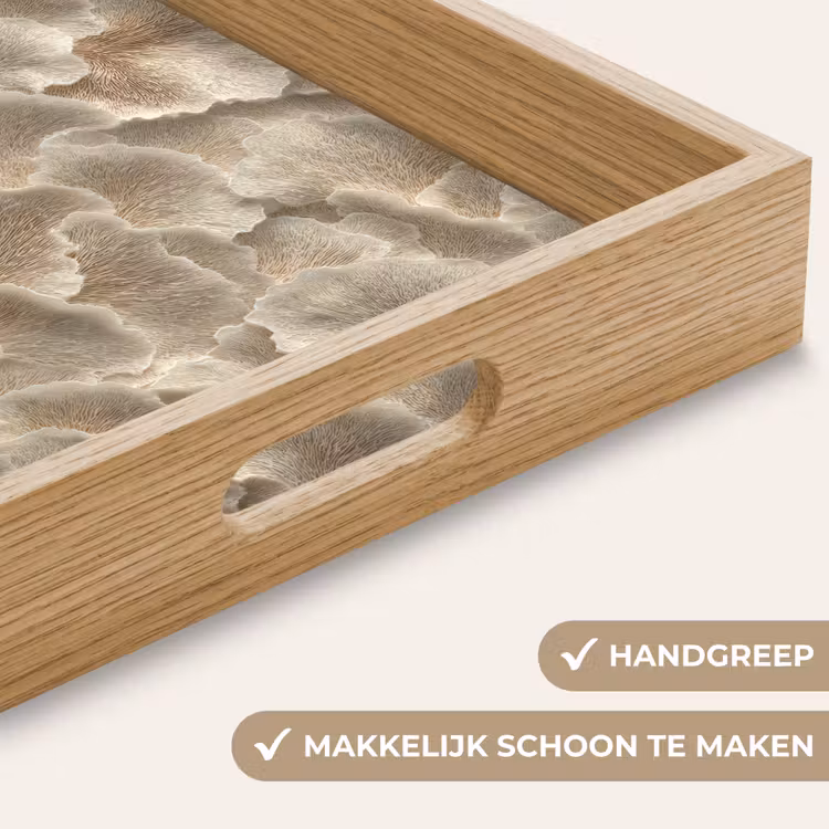 Dienblad - Waaierstructuren - Beige - Vezeltextuur — 8