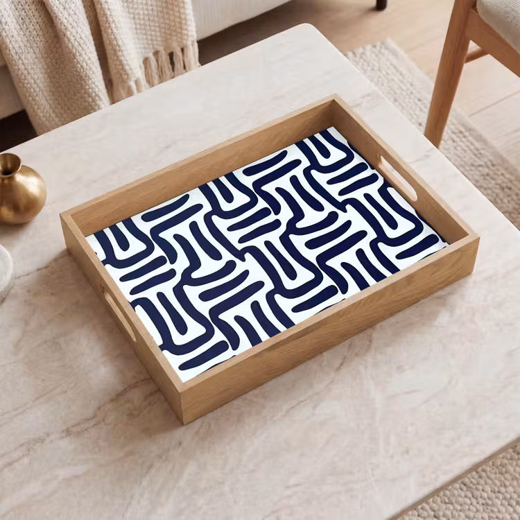 Dienblad - Abstract - Modern - Blauw — 2