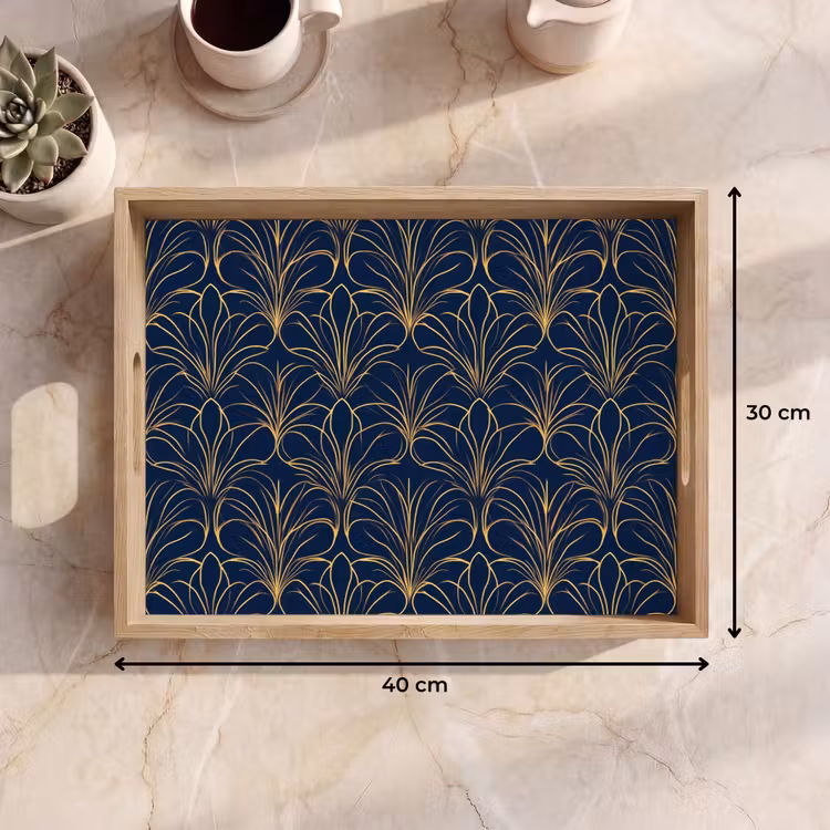 Dienblad - Deco - Waaier - Blauw — 7