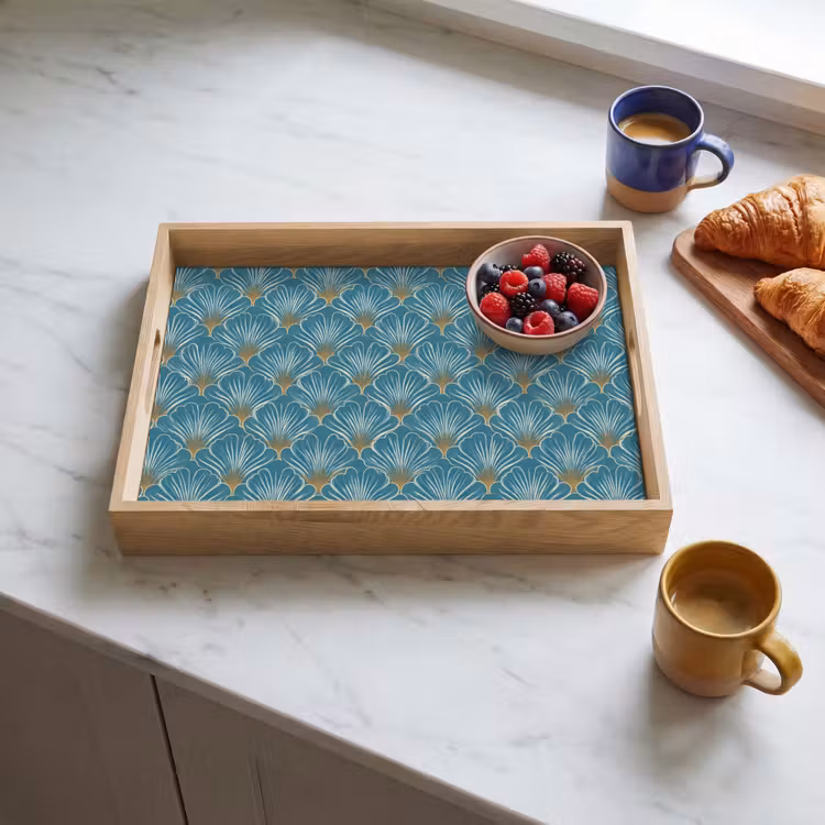Dienblad - Symmetrisch - Patroon - Blauw — 3