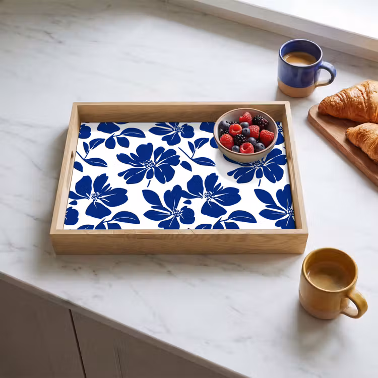Dienblad - Floraal - Modern - Blauw — 3