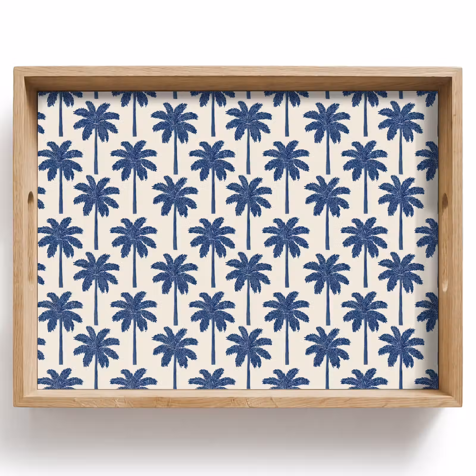 Dienblad - Symmetrisch - Palm - Blauw — 1