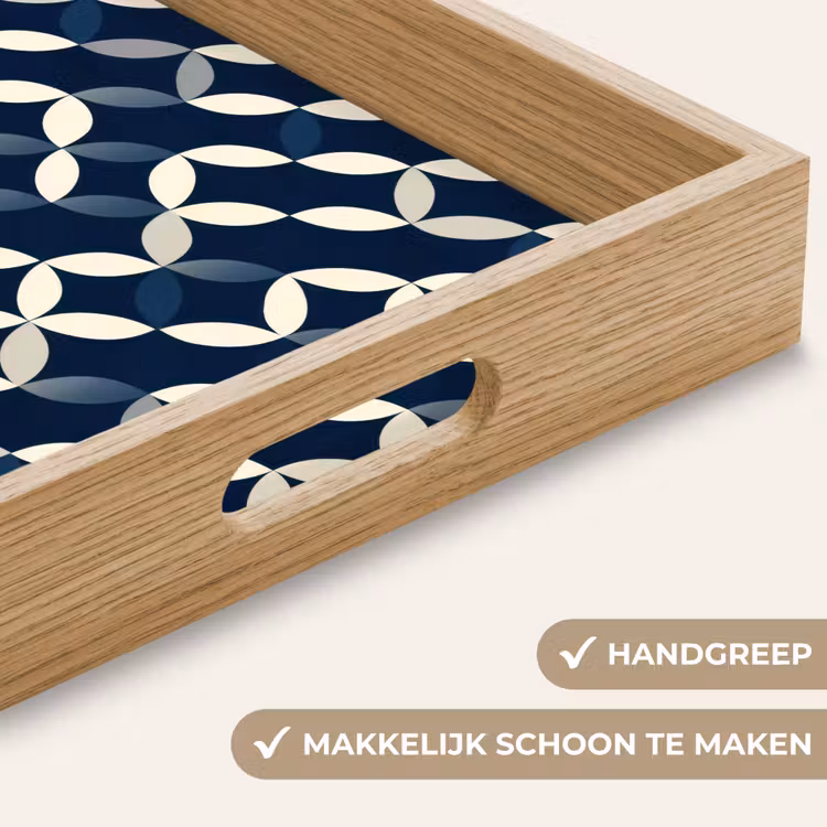 Dienblad - Abstract - Patroon - Blauw — 8