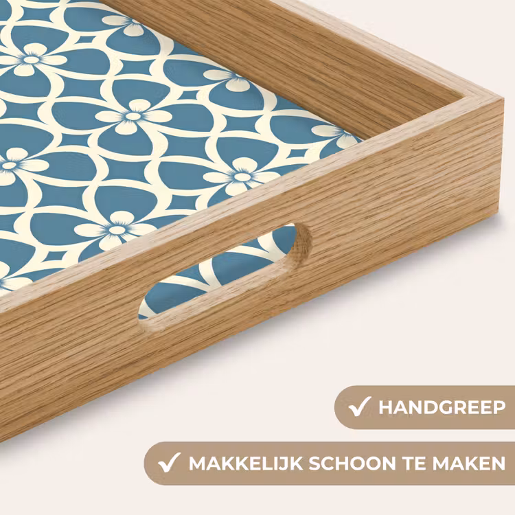 Dienblad - Patroon - Symmetrisch - Blauw — 8