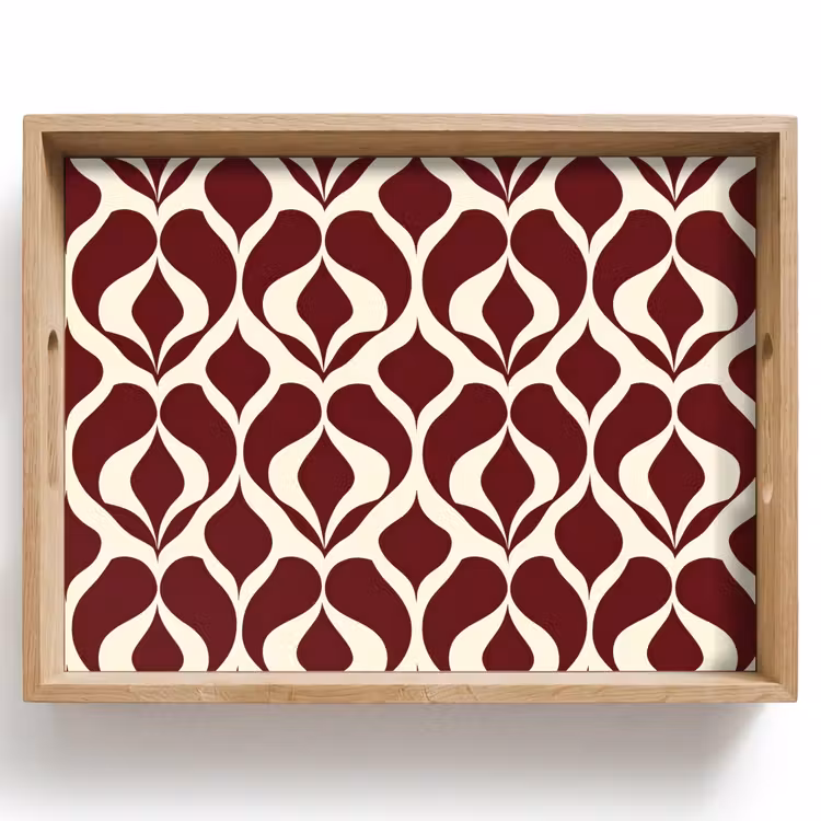Dienblad - Rood - Druppelpatroon - Grafisch — 1