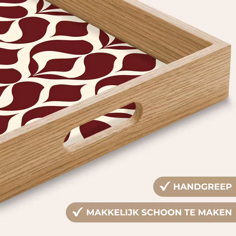 Dienblad - Rood - Druppelpatroon - Grafisch — 8