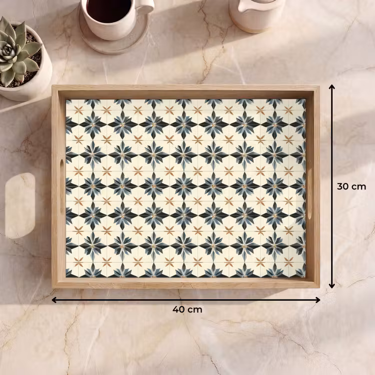 Dienblad - Sierlijk - Ornament - Blauw — 7