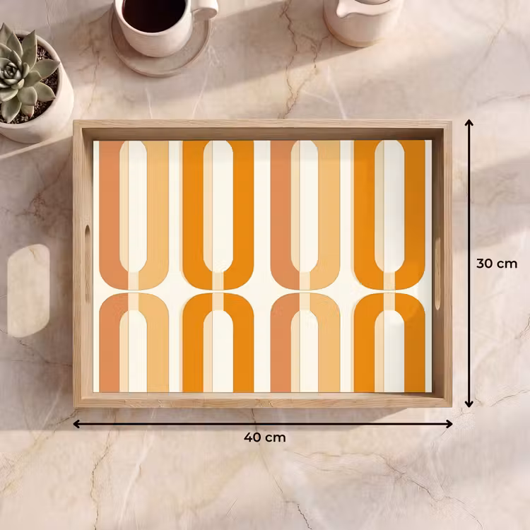 Dienblad - U-vorm - Retro - Oranje — 7