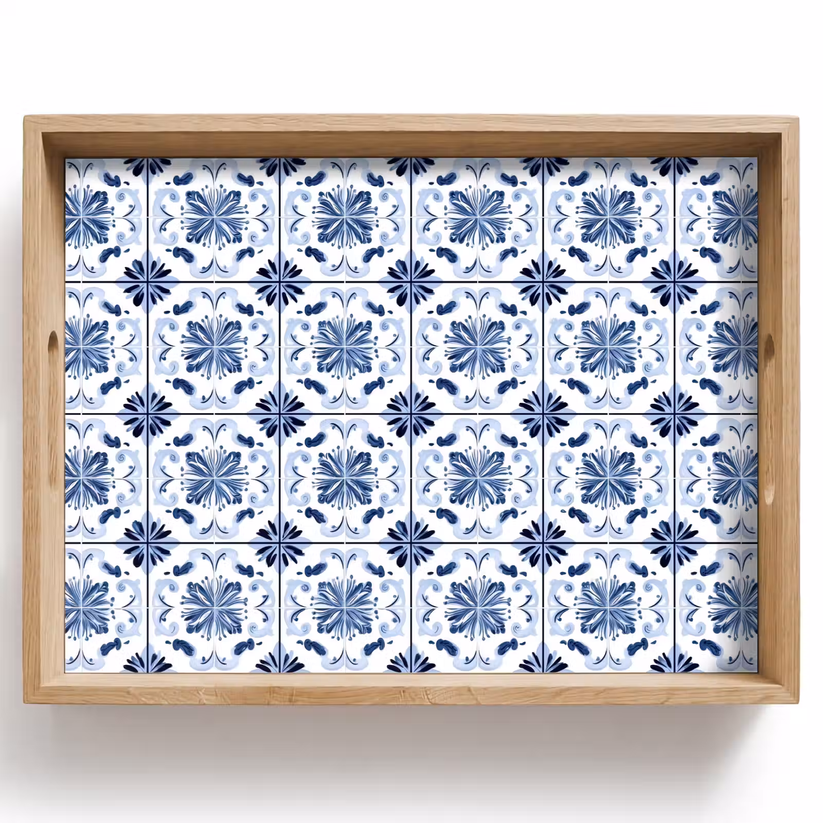 Dienblad - Patroon - Tegel - Blauw — 1