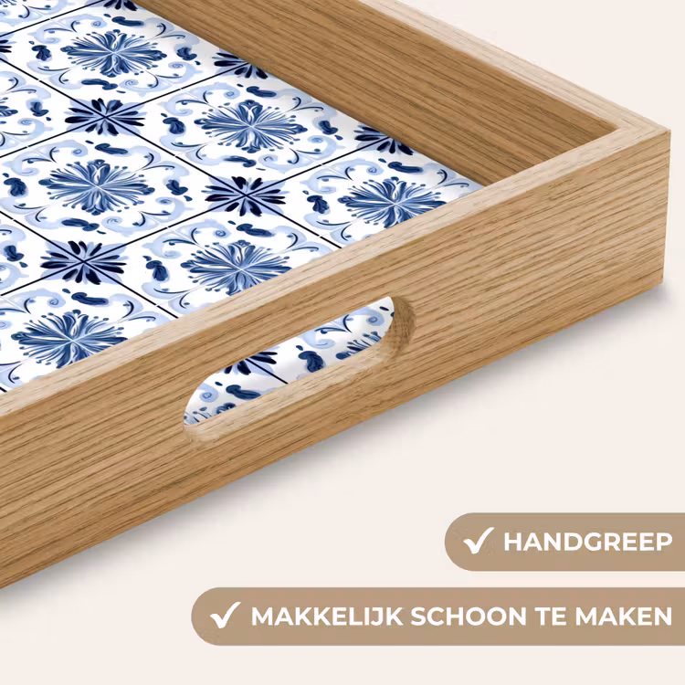 Dienblad - Patroon - Tegel - Blauw — 8