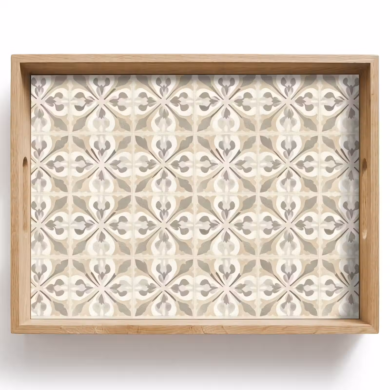 Dienblad - Tegel - Motief - Beige — 1