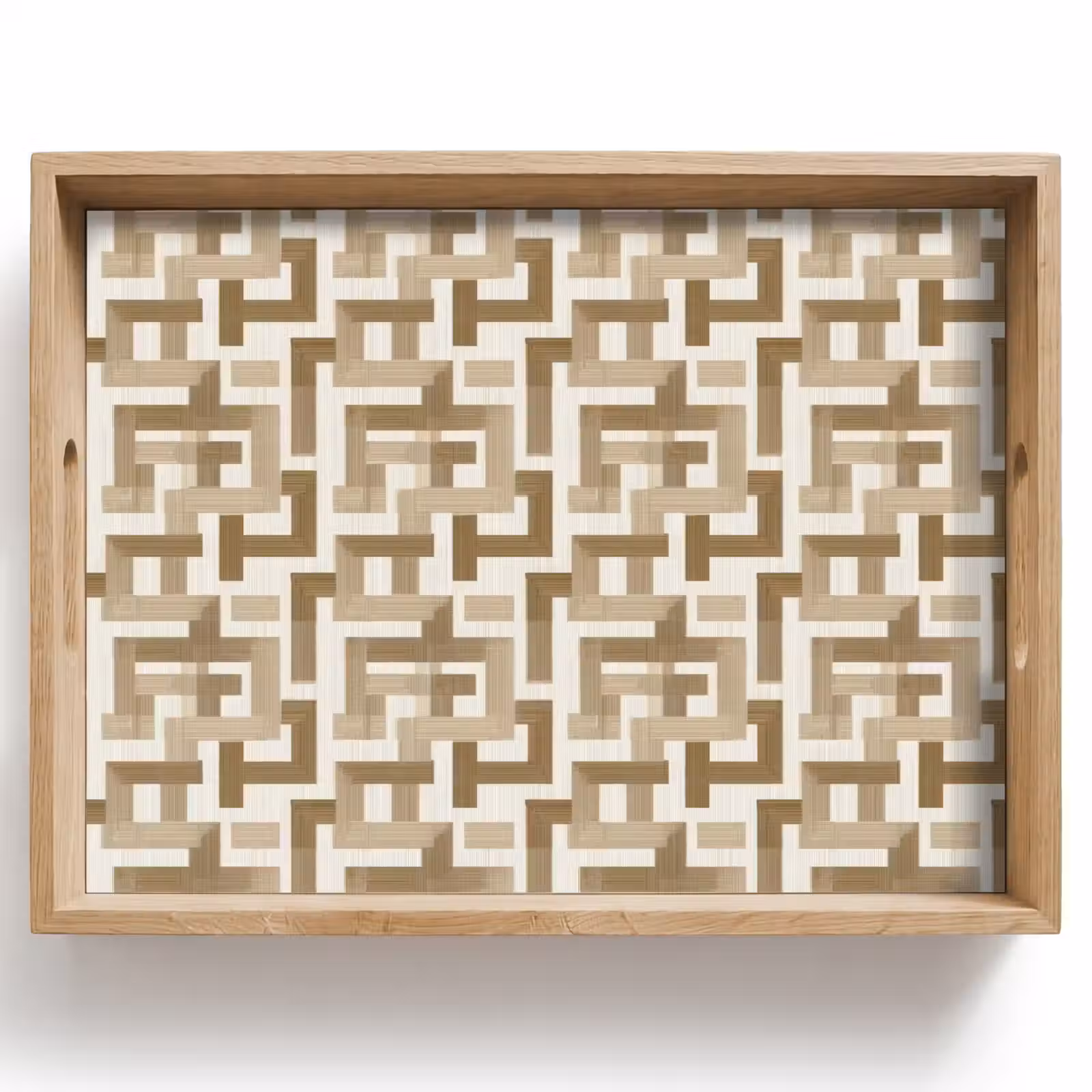 Dienblad - Geometrisch - Retro - Bruin — 1
