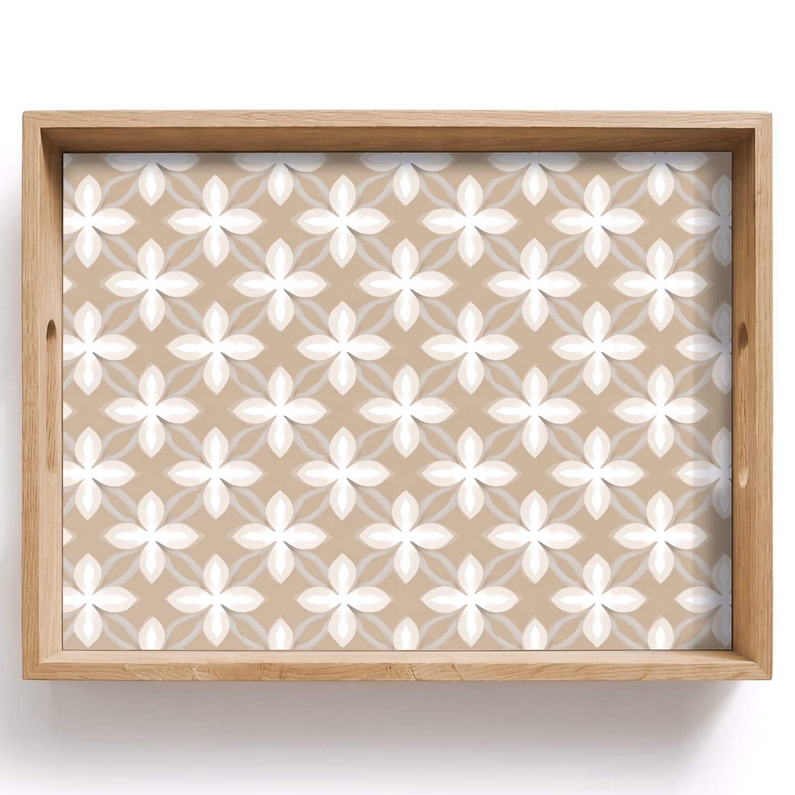 Dienblad - Patroon - Symmetrisch - Beige — 1