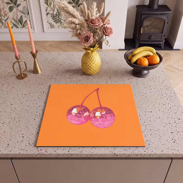 Inductie beschermer - Discoballen - Kers - Spiegels - Roze — 3