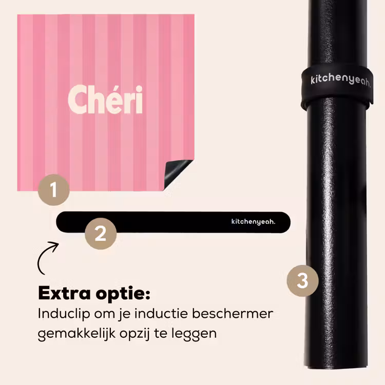 Inductie beschermer - Gestreept - Roze - Chéri — 8