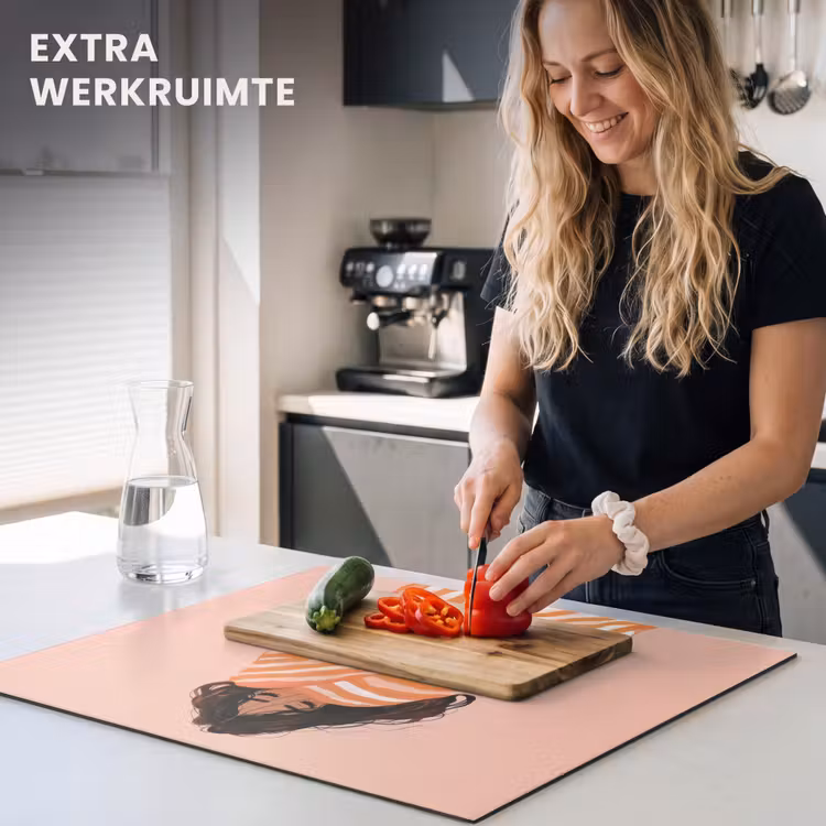Inductie beschermer - Meisje - Deken - Gestreept - Oranje — 5