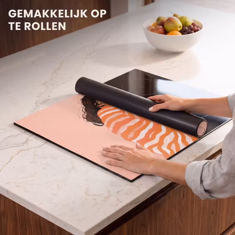 Inductie beschermer - Meisje - Deken - Gestreept - Oranje — 7