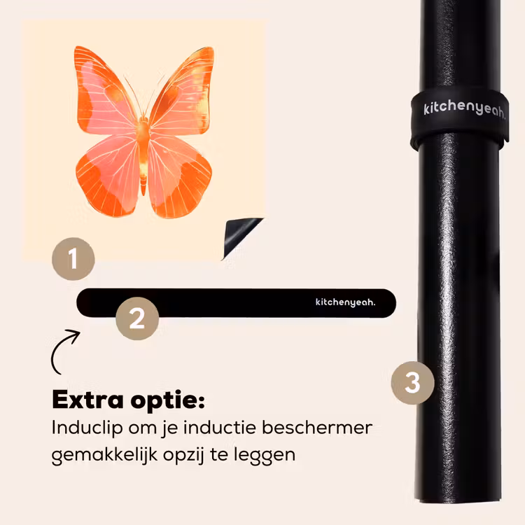 Inductie beschermer - Vlinder - Minimalistisch - Roze — 8