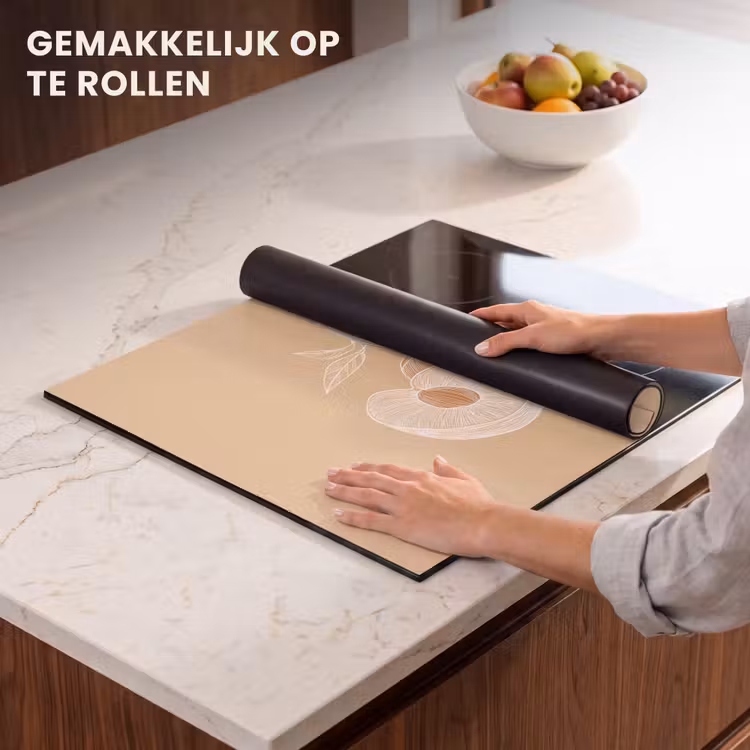 Inductie beschermer - Perzik - Lijntekening - Pit - Beige — 7
