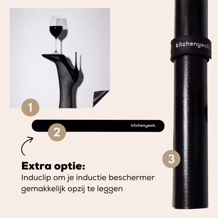 Inductie beschermer - Hak - Wijn - Minimalistisch - Zwart — 8
