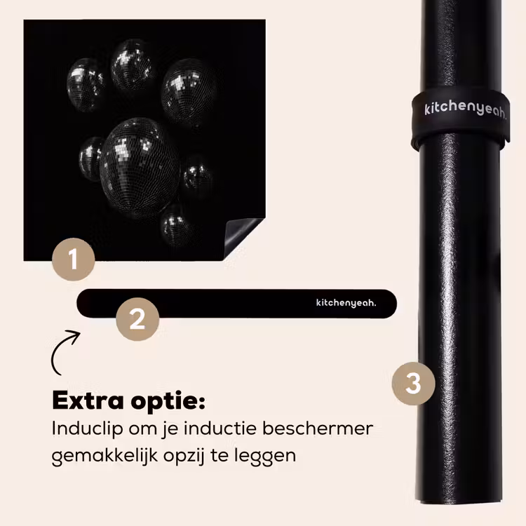 Inductie beschermer - Discoballen - Minimalistisch - Zwart — 8