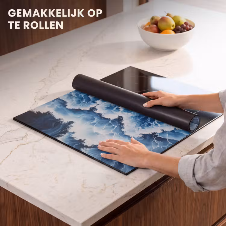 Inductie beschermer - Golven - Blauw - Schuim — 7