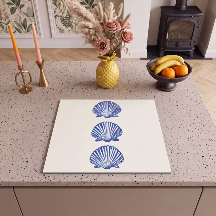 Inductie beschermer - Schelpen - Blauw - Patroon — 3