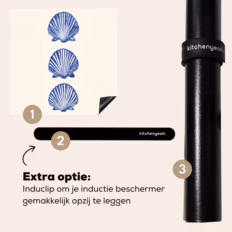 Inductie beschermer - Schelpen - Blauw - Patroon — 8