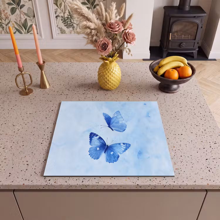 Inductie beschermer - Vlinders - Sierlijk - Blauw — 3