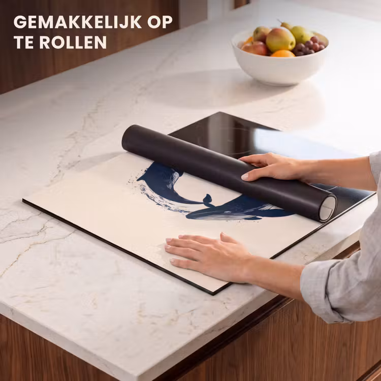 Inductie beschermer - Walvissen - Spetters - Cirkel - Donkerblauw — 7