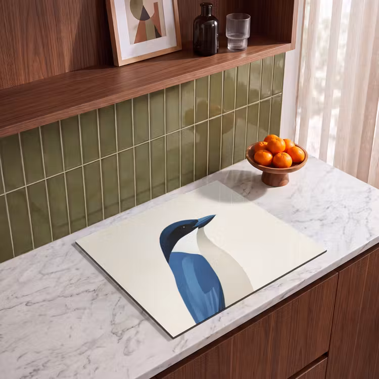Inductie beschermer - Illustratie - Blauw - Vogel — 4