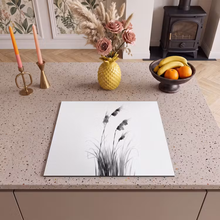 Inductie beschermer - Minimalistisch - Stelen - Wit — 3