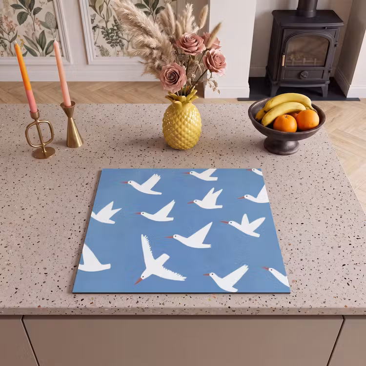 Inductie beschermer - Vogels - Wit - Patroon — 3