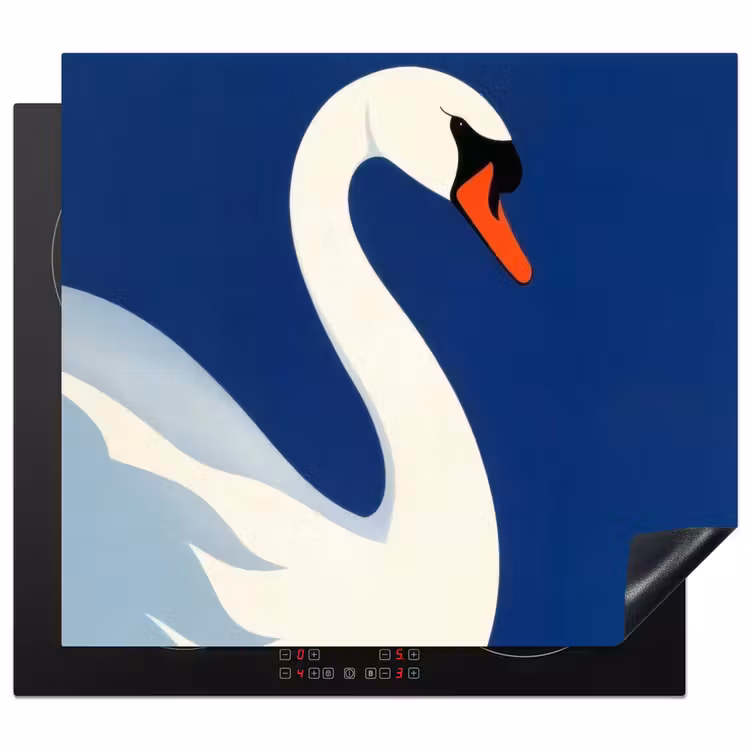Inductie beschermer - Zwaan - Wit - Snavel - Illustratie — 1