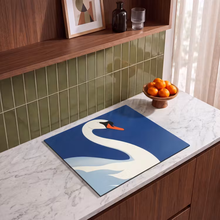 Inductie beschermer - Zwaan - Wit - Snavel - Illustratie — 4