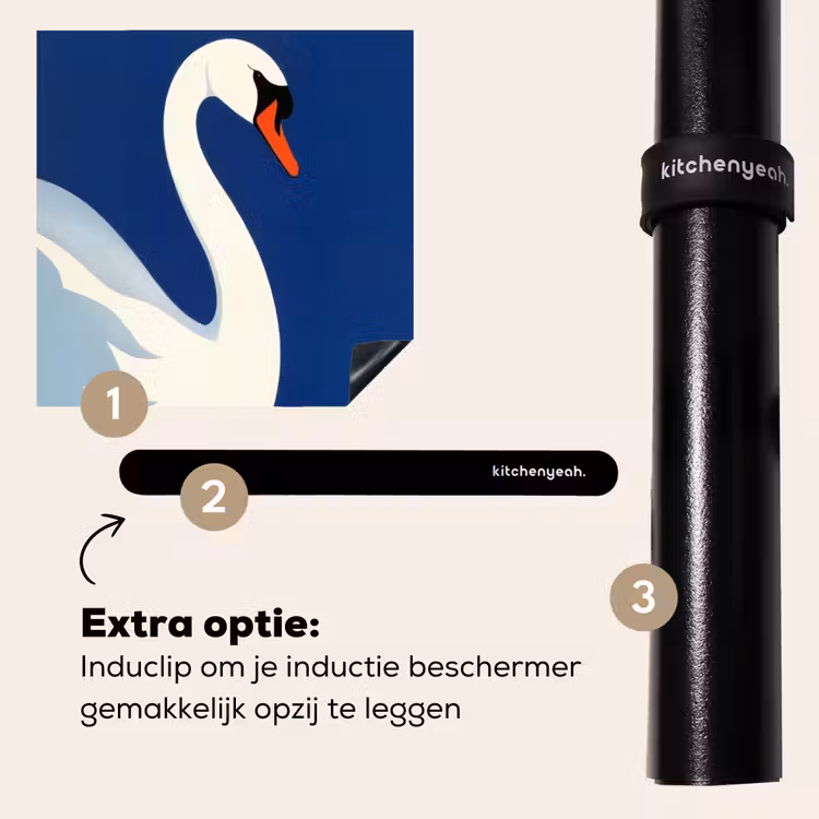 Inductie beschermer - Zwaan - Wit - Snavel - Illustratie — 8