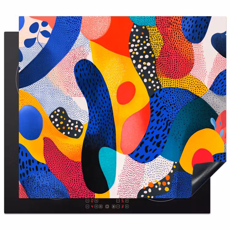 Inductie beschermer - Vormen - Abstract - Stippels - Blauw — 1
