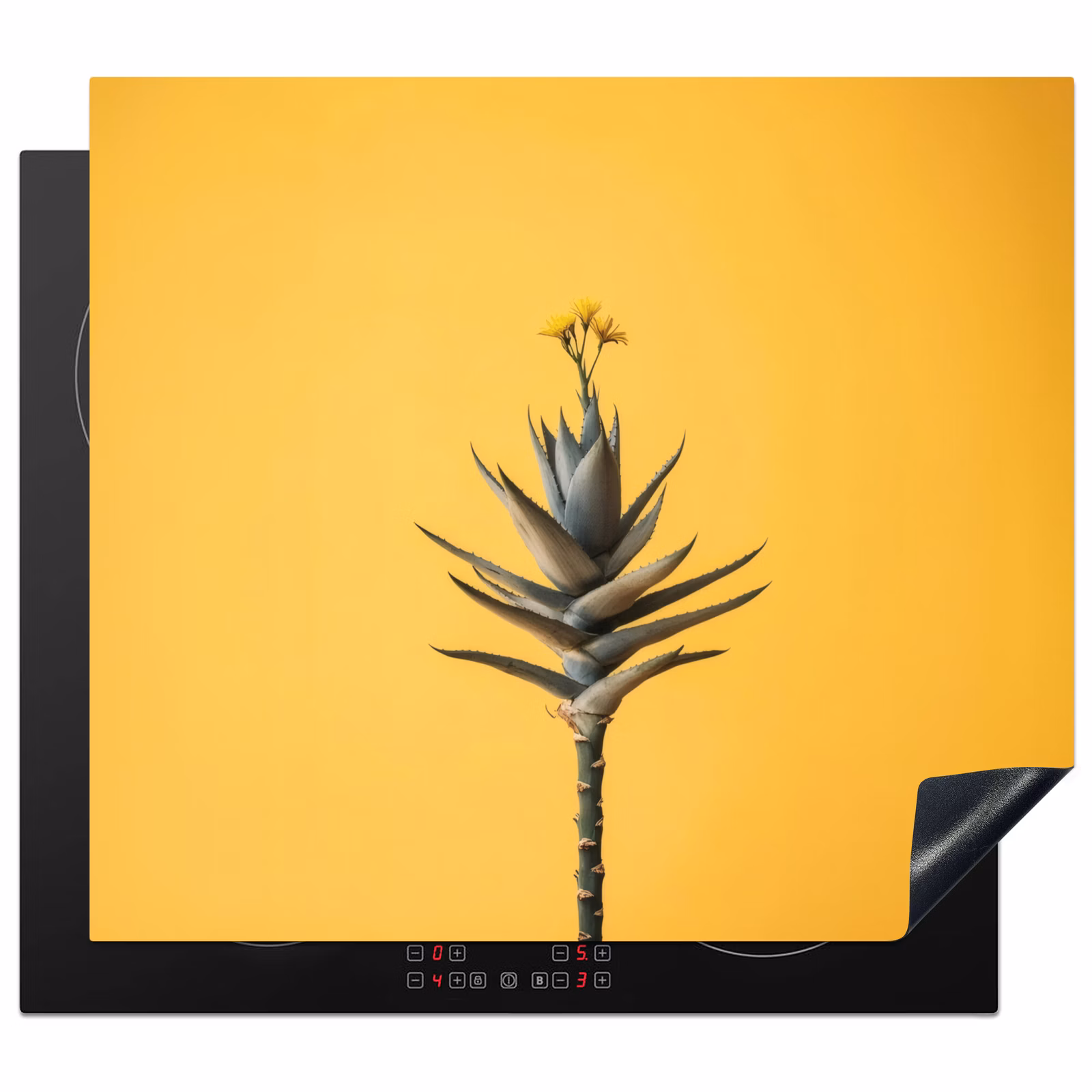 Inductie beschermer - Plant - Minimalistisch - Bloem - Geel — 1