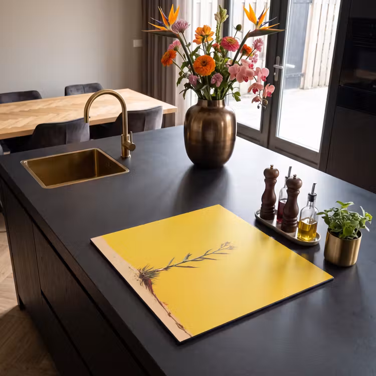 Inductie beschermer - Zand - Plant - Geel - Minimalitisch — 2