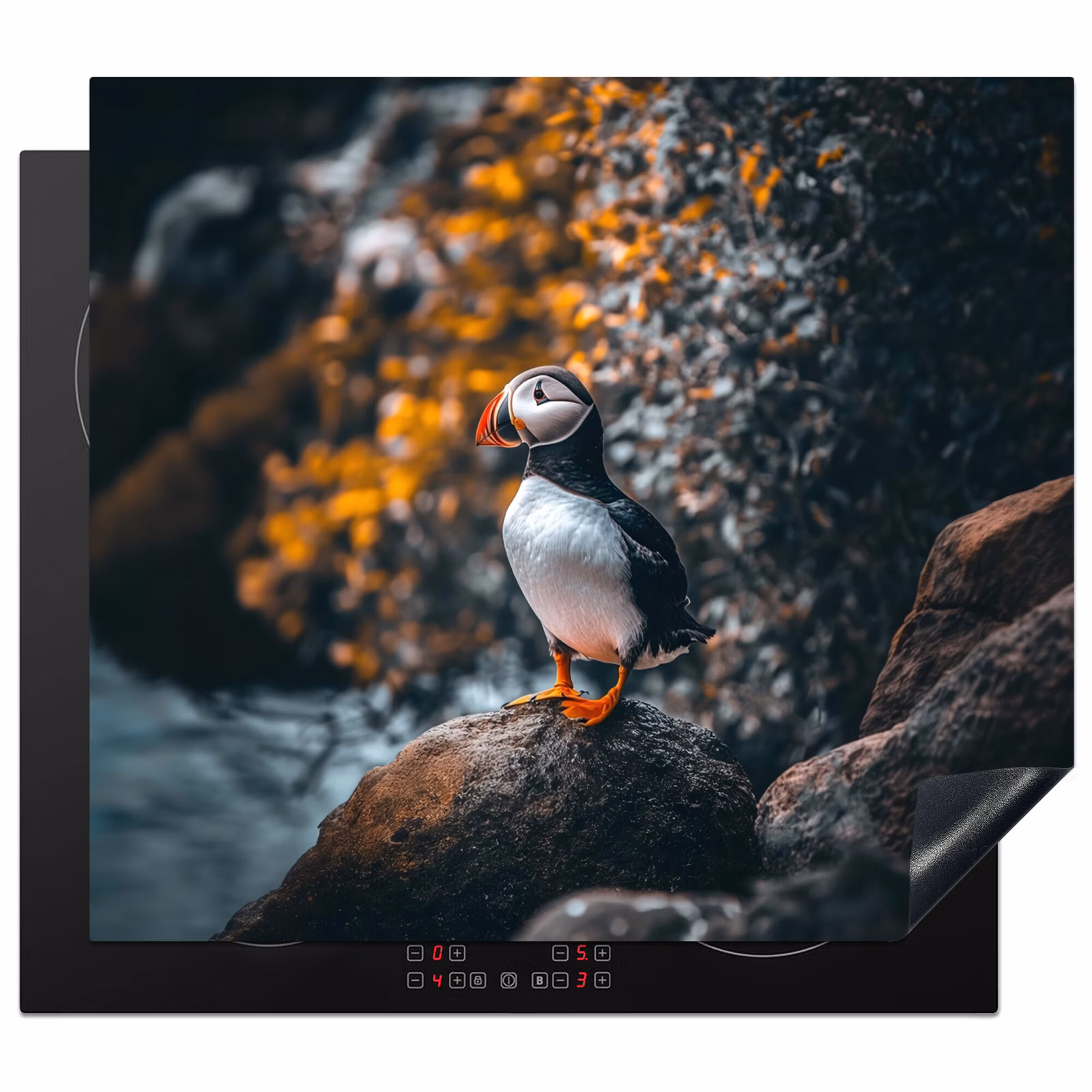 Inductie beschermer - Papegaai - Vogel - Rots - Wit — 1