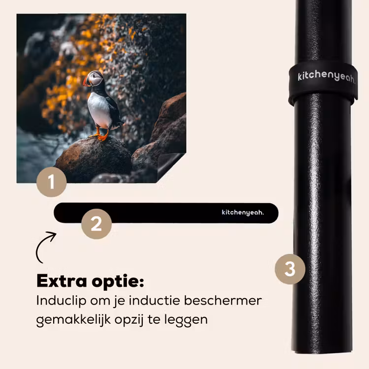 Inductie beschermer - Papegaai - Vogel - Rots - Wit — 8