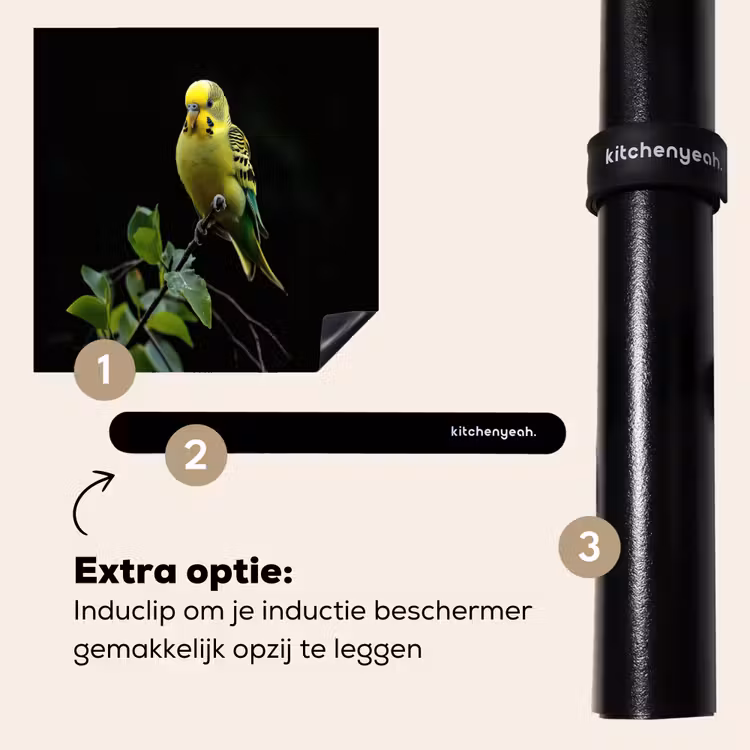 Inductie beschermer - Parkiet - Tak - Bladeren - Geel — 8