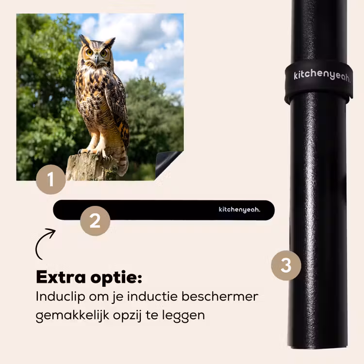 Inductie beschermer - Uil - Boomstronk - Bos - Lucht — 8