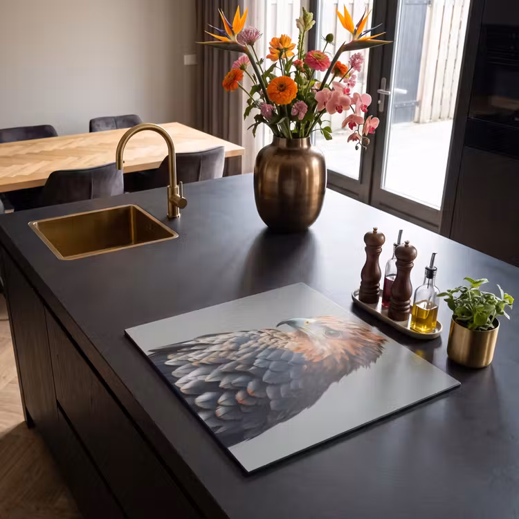 Inductie beschermer - Vogel - Realistisch - Veren - Bruin — 2